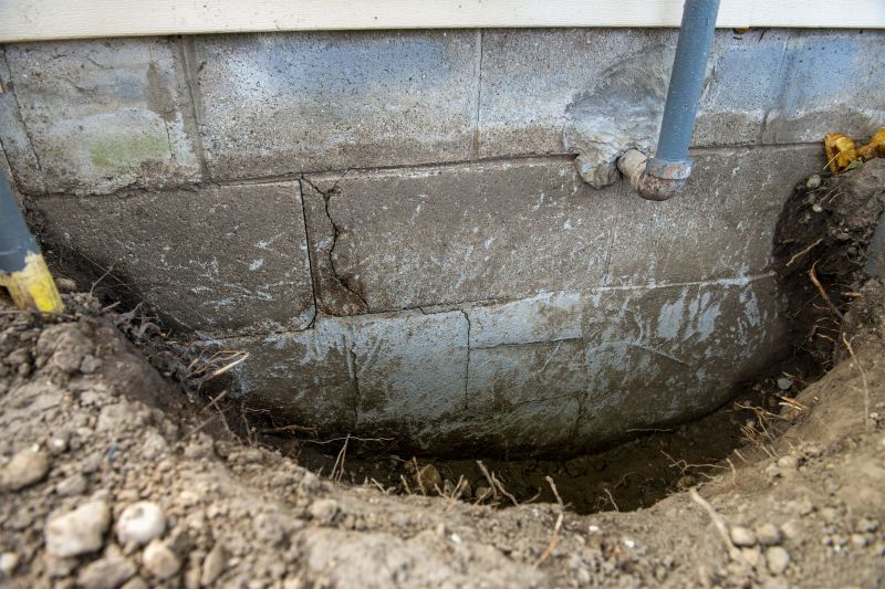 Cracked Foundation Before Repair